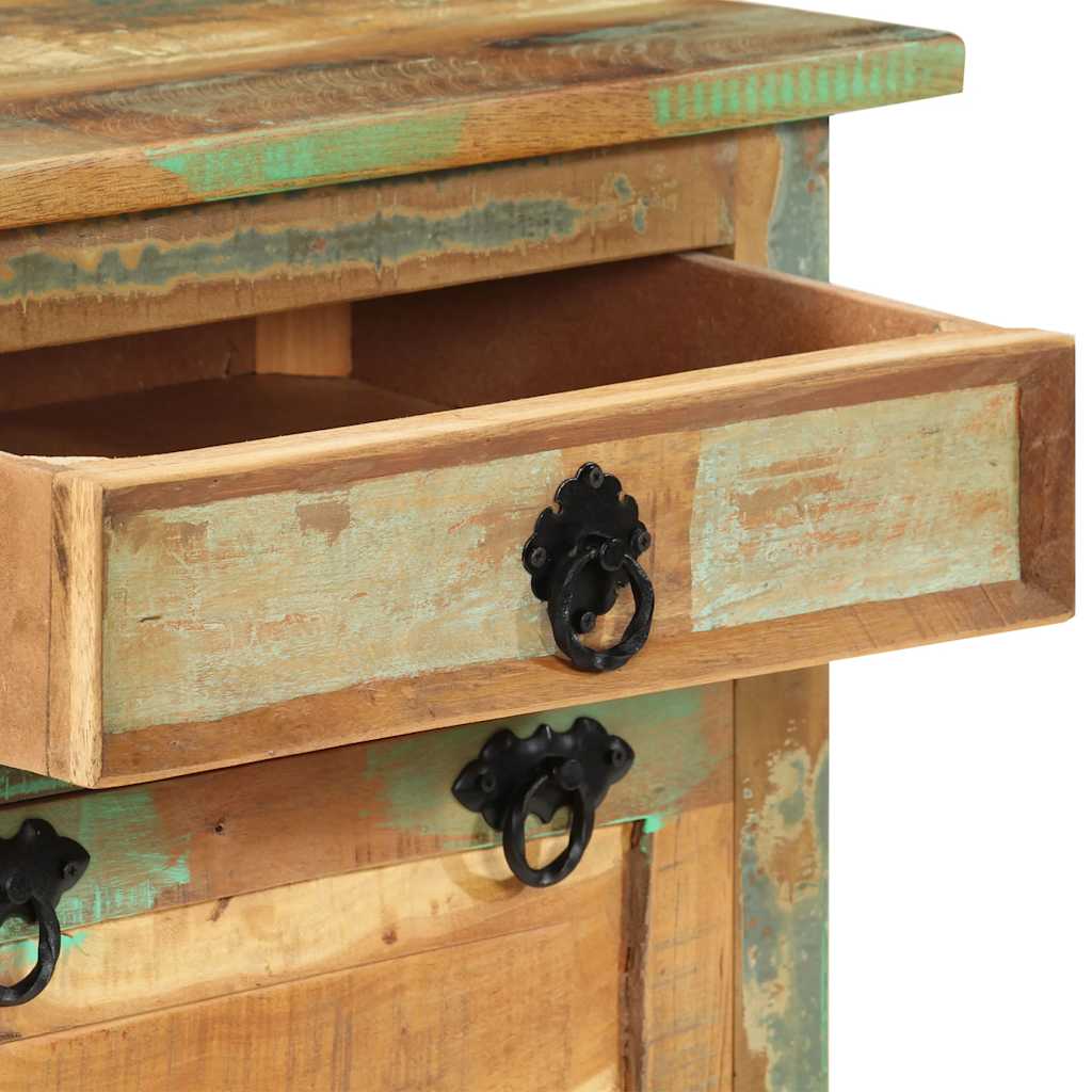 Zapatero de 4 niveles con cajón madera maciza reciclada