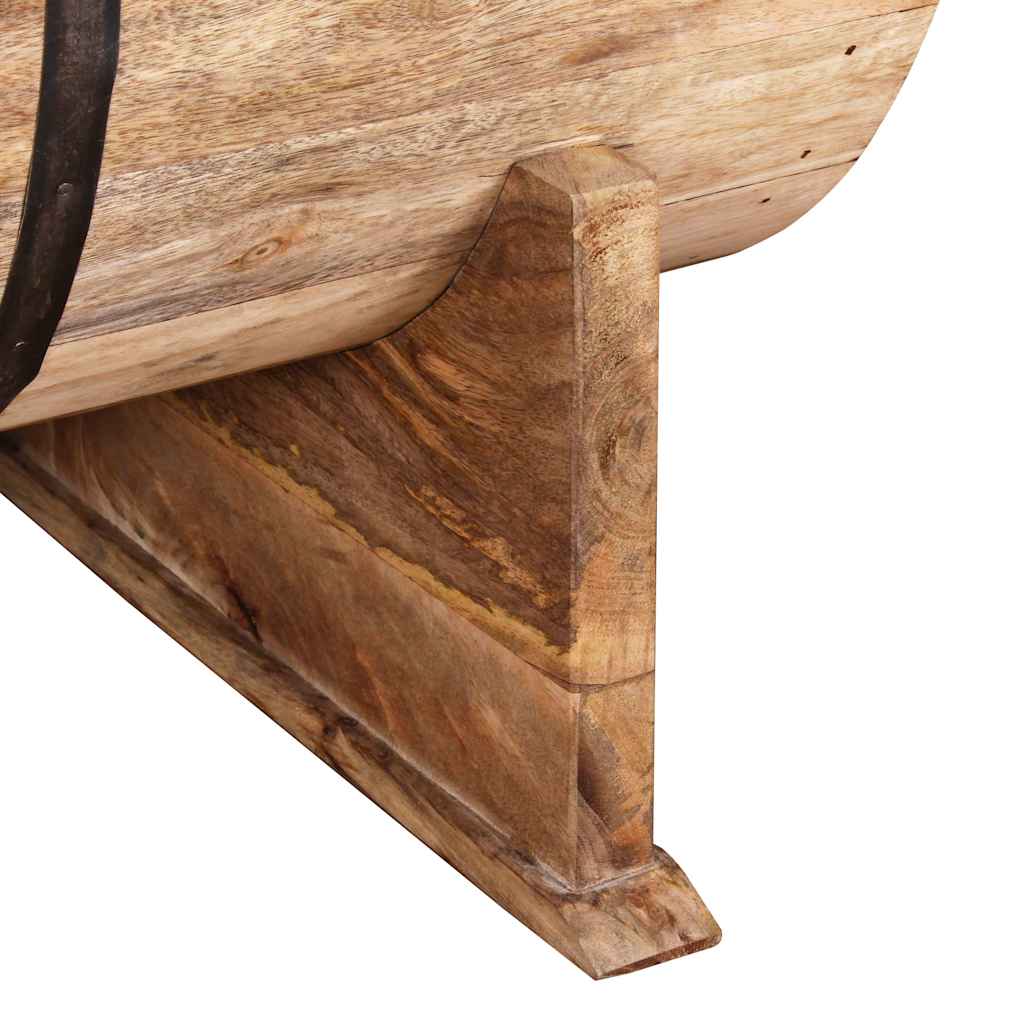 Mesa de centro de madera maciza de mango 88x50x40 cm