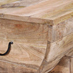 Mesa de centro de madera maciza de mango 88x50x40 cm
