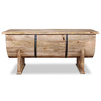 Mesa de centro de madera maciza de mango 88x50x40 cm
