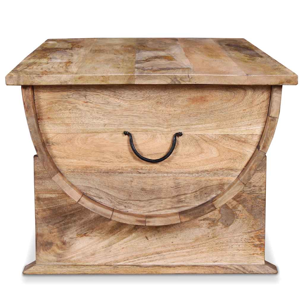 Mesa de centro de madera maciza de mango 88x50x40 cm