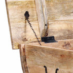 Mesa de centro de madera maciza de mango 88x50x40 cm