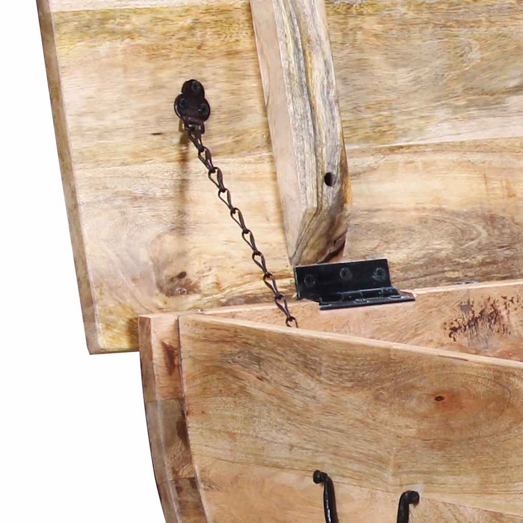 Mesa de centro de madera maciza de mango 88x50x40 cm
