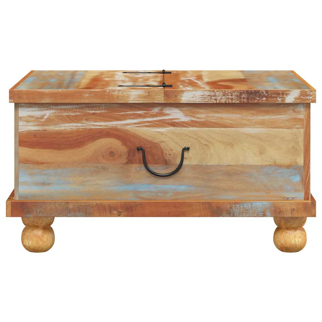 Mesa de centro de madera maciza reciclada 70x70x38 cm