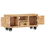 Mueble de TV madera de mango rugosa 110x30x50 cm