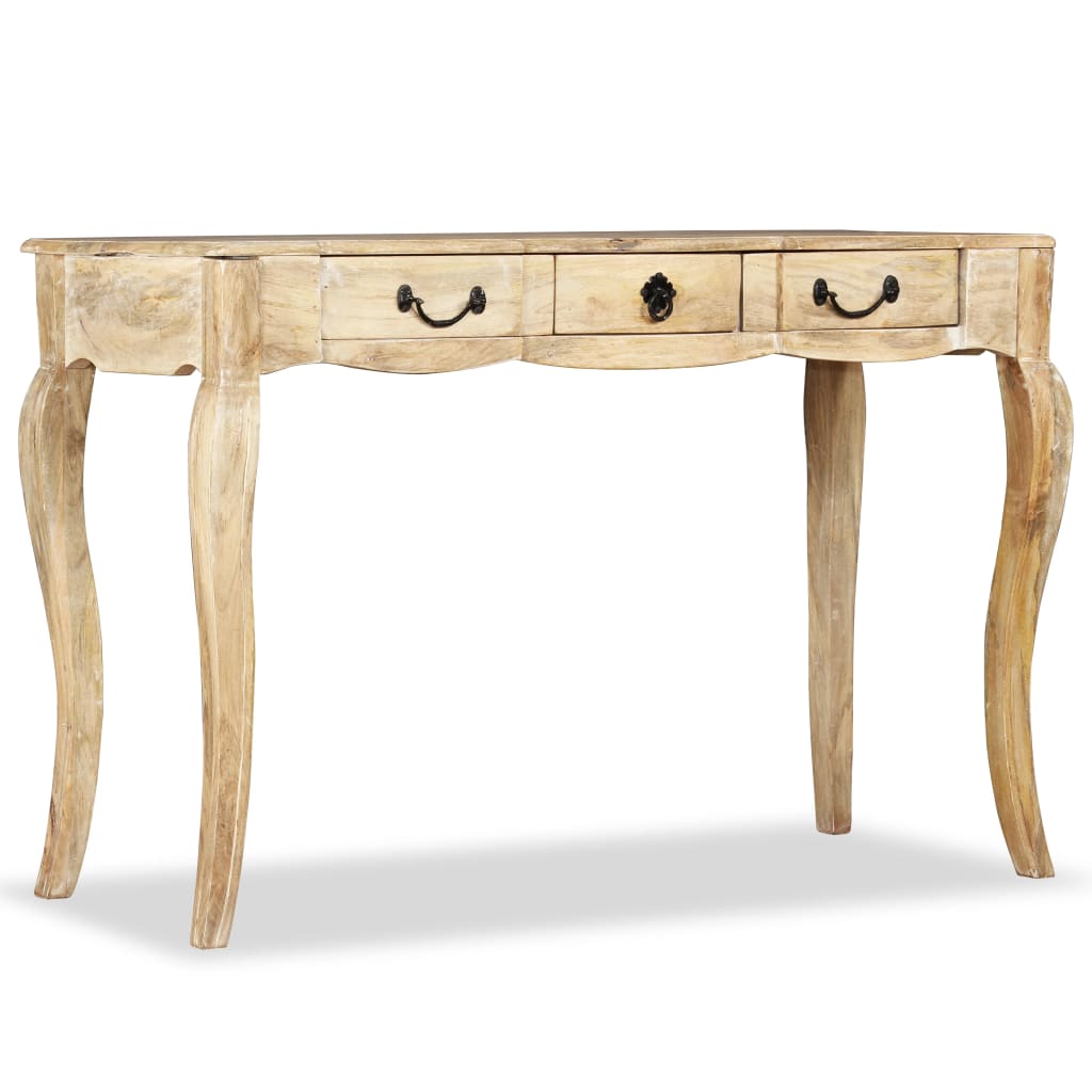 Mesa consola de madera maciza de mango 120x50x80 cm