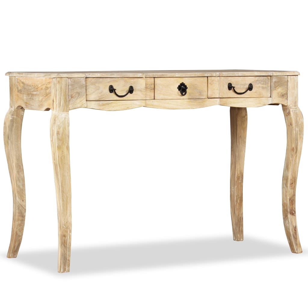 Mesa consola de madera maciza de mango 120x50x80 cm