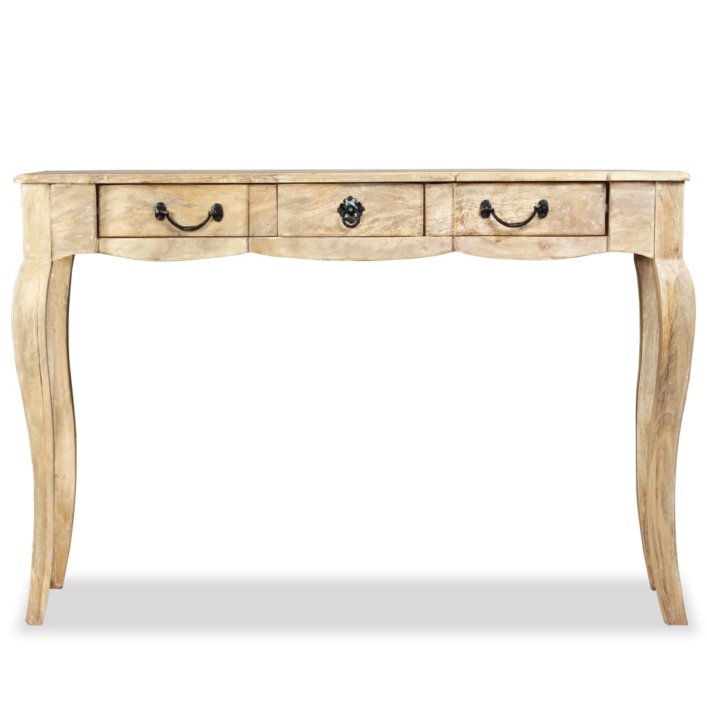 Mesa consola de madera maciza de mango 120x50x80 cm
