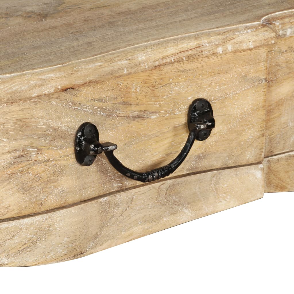 Mesa consola de madera maciza de mango 120x50x80 cm