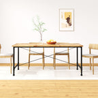 Mesa de comedor 140x70x75 cm madera maciza de acacia