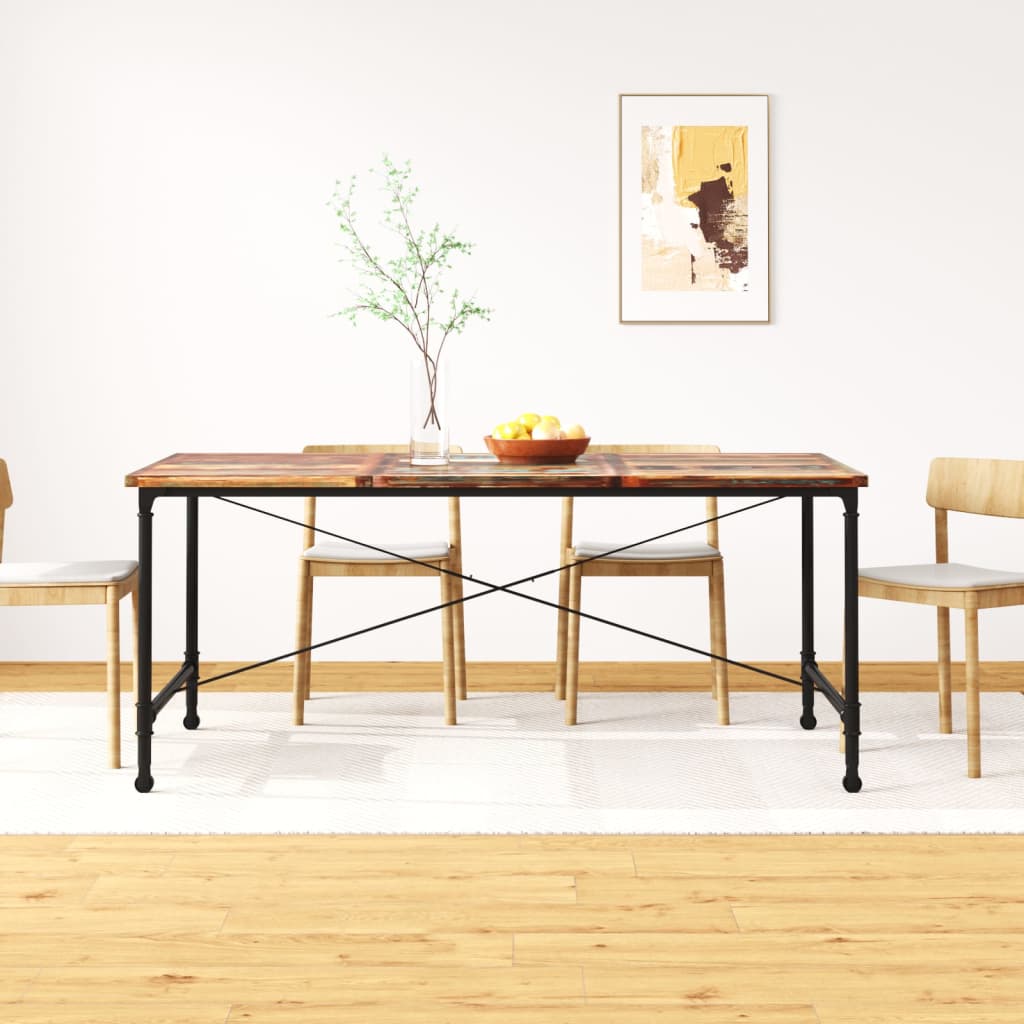 Mesa de comedor 140x70x75 cm madera maciza de acacia