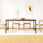 Mesa de comedor 140x70x75 cm madera maciza de acacia