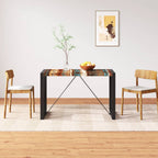 Mesa de comedor 140x70x75 cm madera maciza de acacia