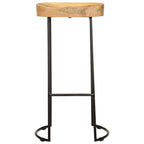 Taburetes de barra de cocina 2 unidades madera maciza de mango