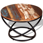 Mesa de centro de madera maciza reciclada 60x60x40 cm