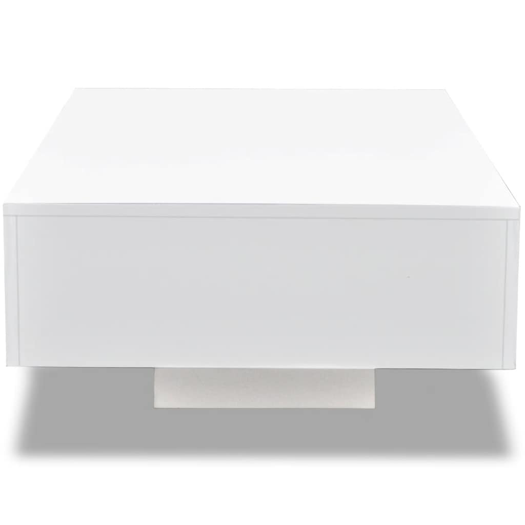 Mesa de centro blanco brillante