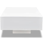 Mesa de centro blanco brillante