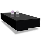 Mesa de centro negro brillante