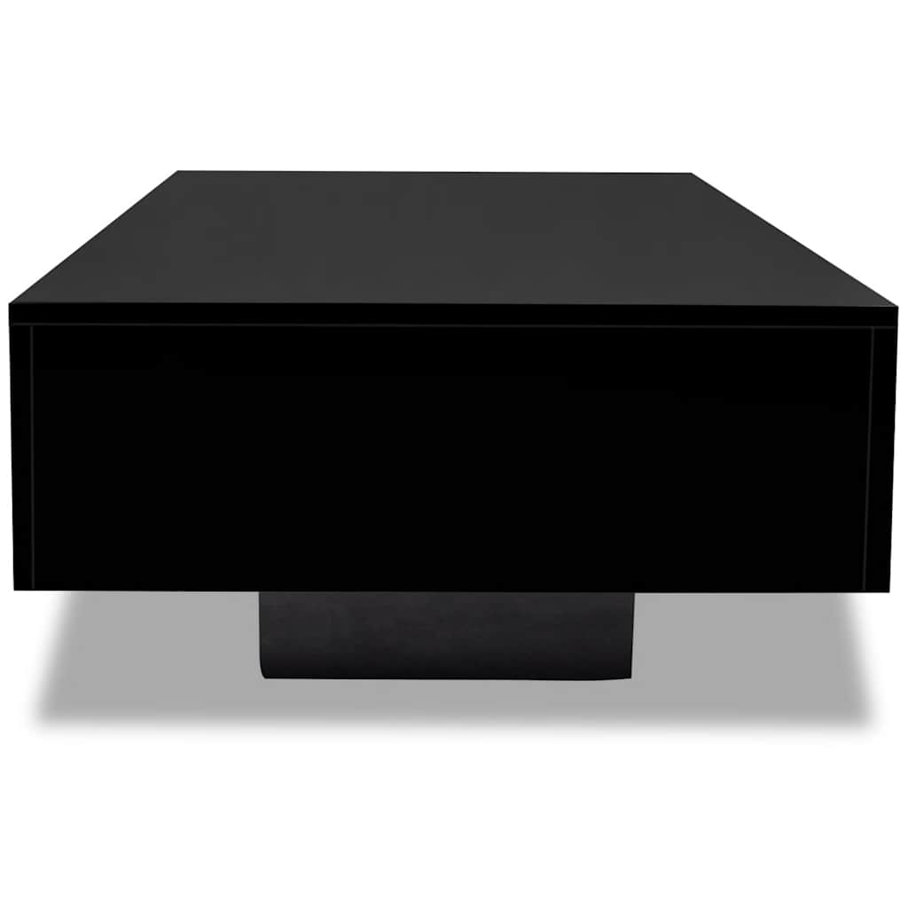 Mesa de centro negro brillante