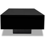 Mesa de centro negro brillante