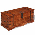 Cofre de almacenamiento de madera maciza