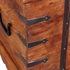 Cofre de almacenamiento de madera maciza