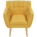 Sillón de tela amarillo