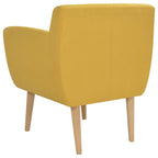 Sillón de tela amarillo