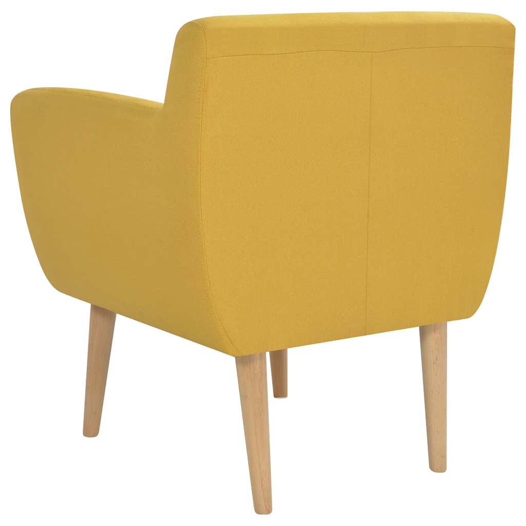 Sillón de tela amarillo