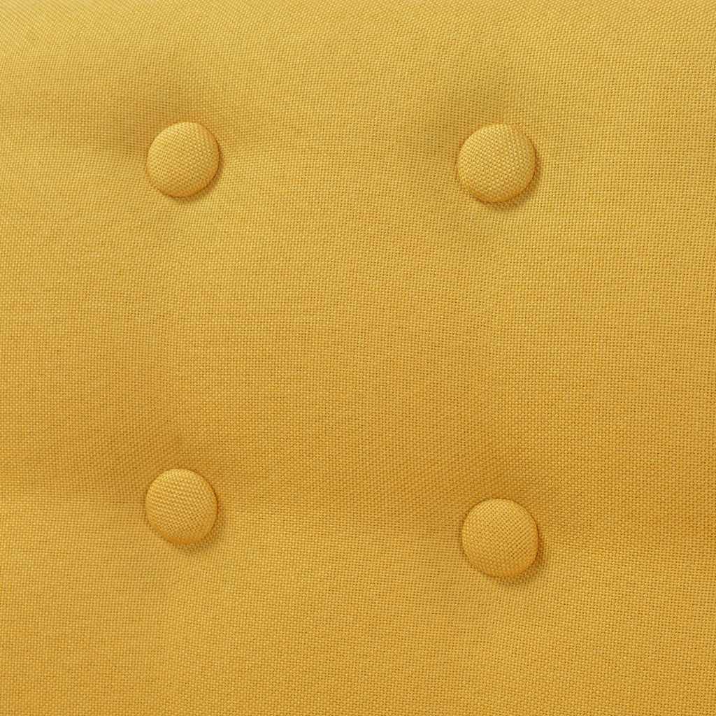 Sillón de tela amarillo