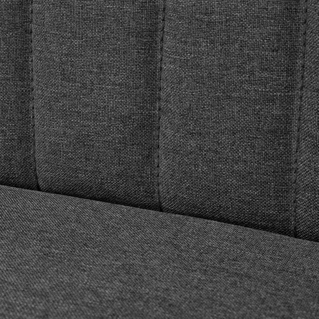 Sofá de tela gris oscuro 117x55,5x77 cm
