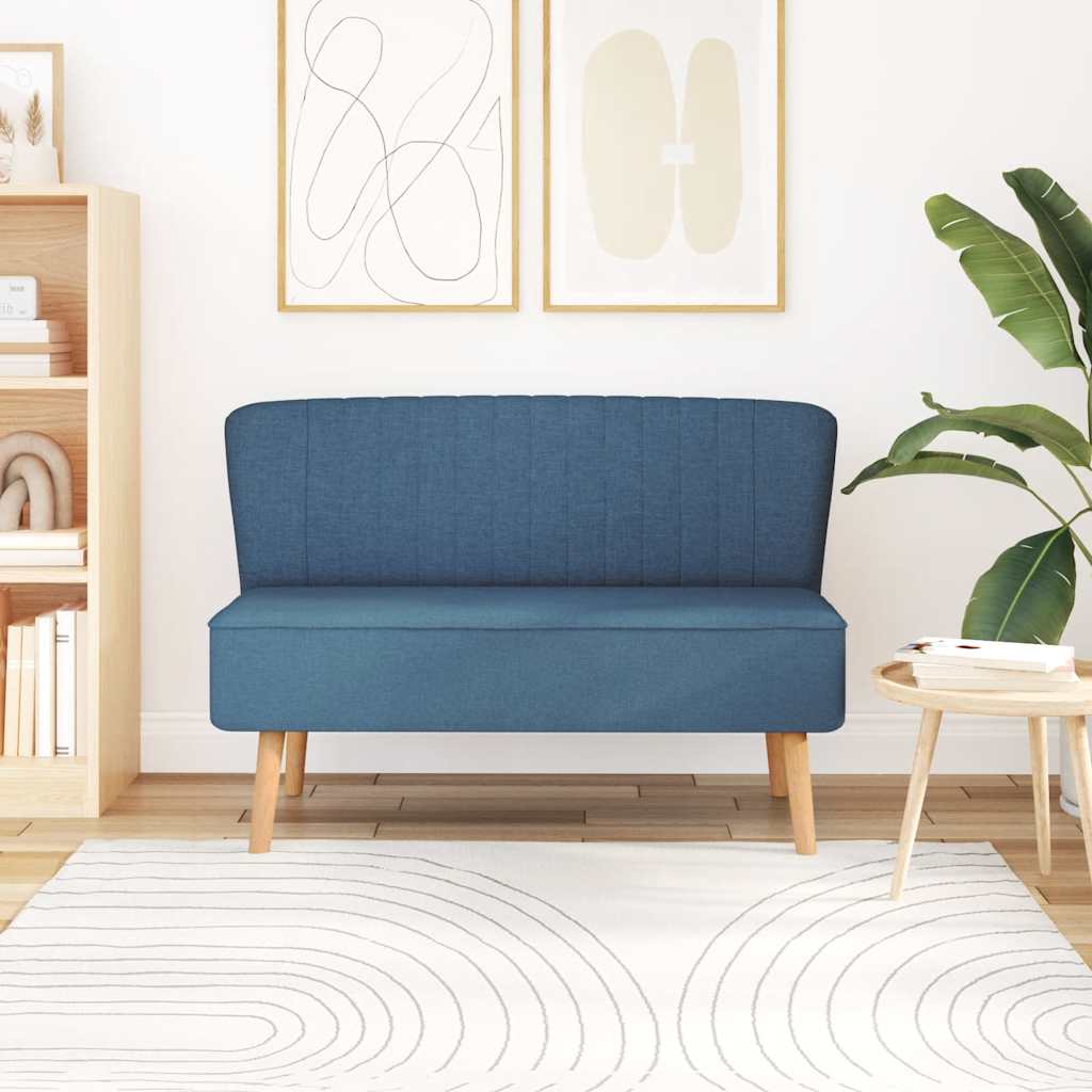 Sofá de 2 lugares em pele artificial tipo camurça 137x73x82 cm