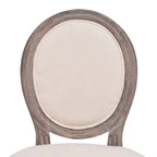 Sillas de comedor 4 unidades tela color crema