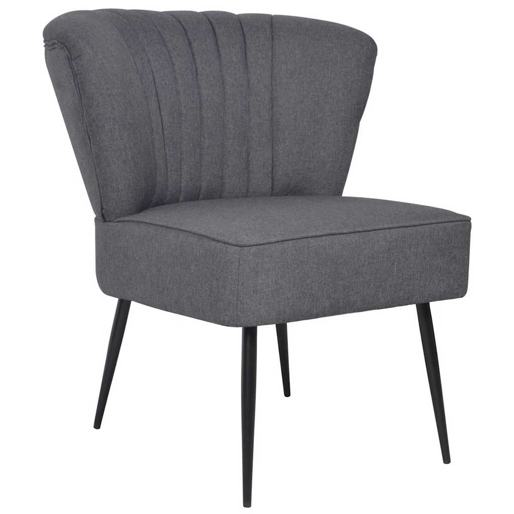 Sillón de cóctel tela gris oscuro
