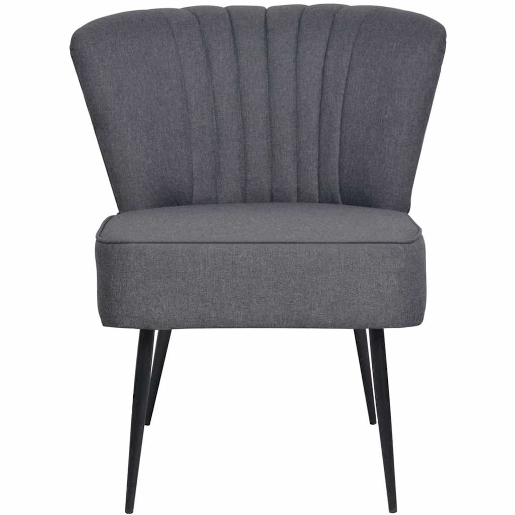 Sillón de cóctel tela gris oscuro