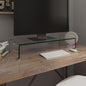 Mueble TV/Elevador de monitor cristal verde 100x30x13 cm