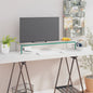 Mueble TV/Elevador de monitor cristal verde 100x30x13 cm