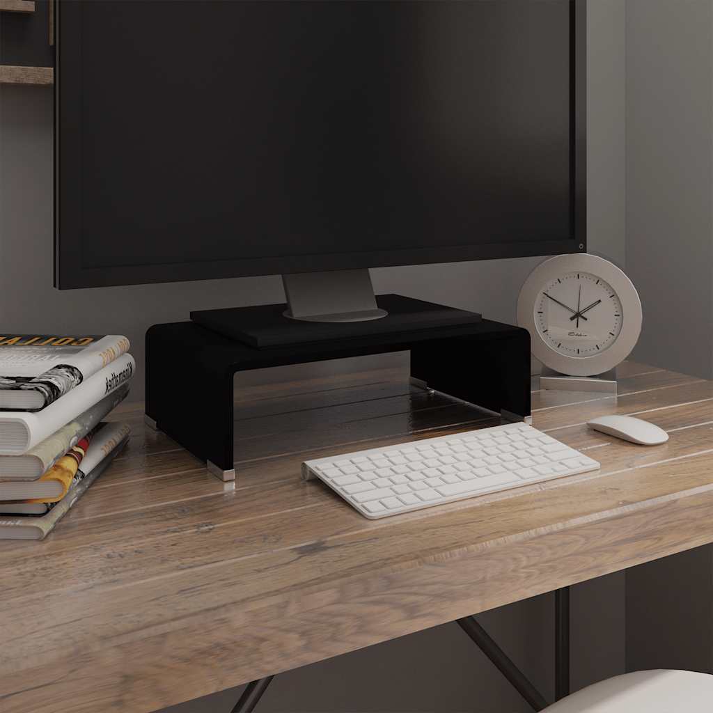 Mueble TV/Elevador de monitor cristal verde 100x30x13 cm