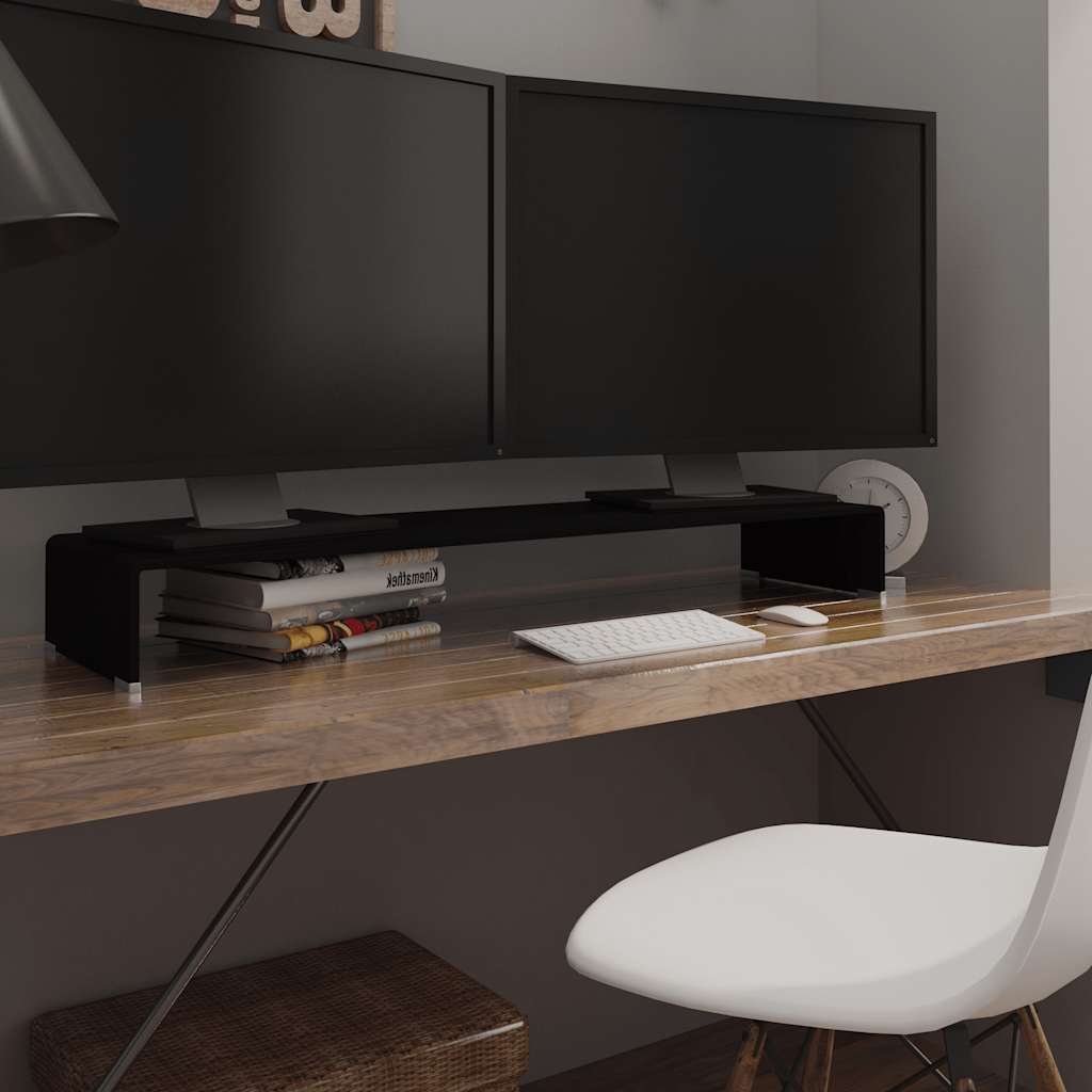 Mueble TV/Elevador de monitor cristal verde 100x30x13 cm