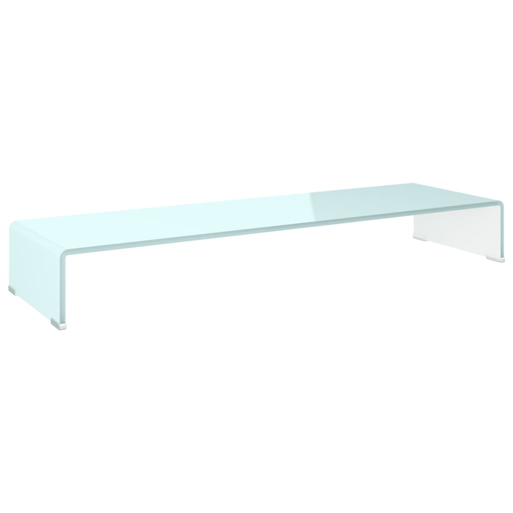 Mueble TV/Elevador de monitor cristal verde 100x30x13 cm