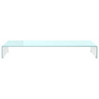 Mueble TV/Elevador de monitor cristal verde 100x30x13 cm