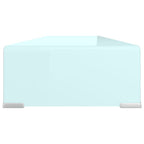 Mueble TV/Elevador de monitor cristal verde 100x30x13 cm