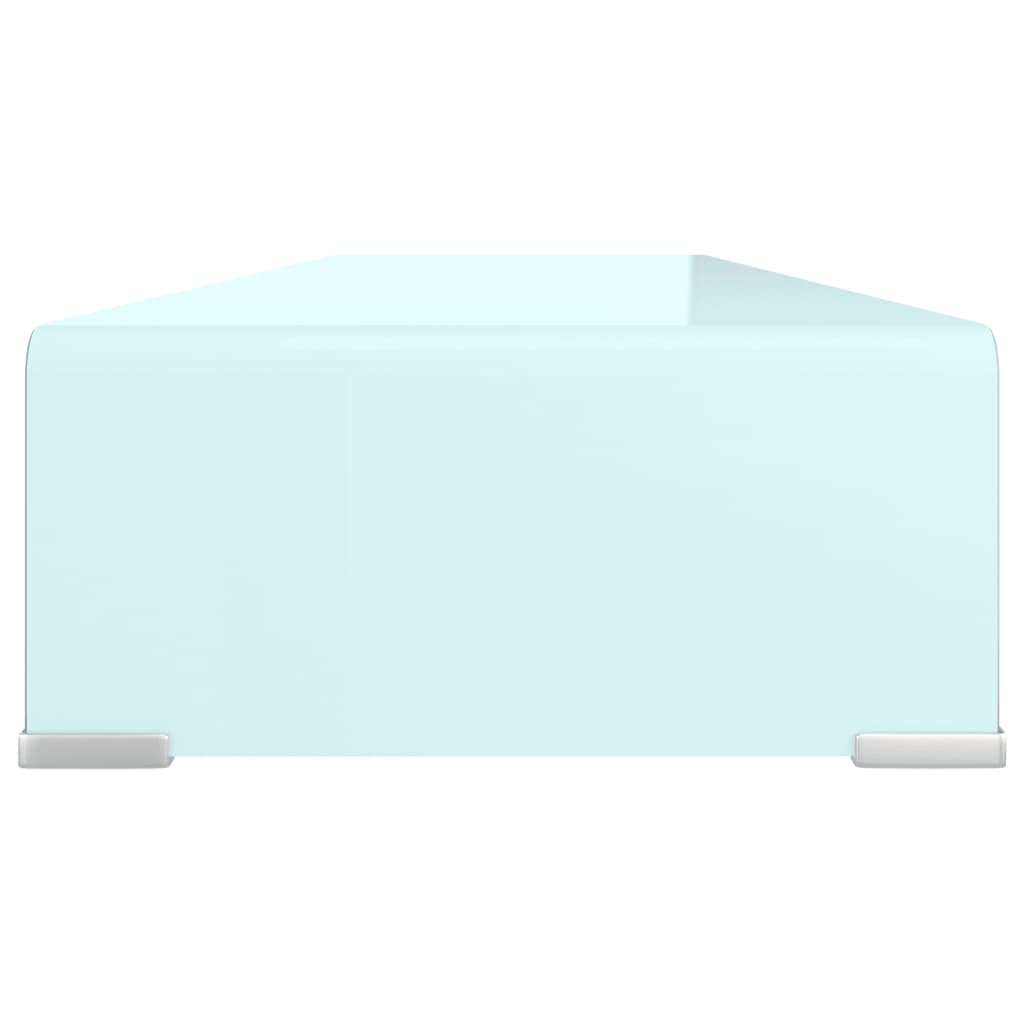 Mueble TV/Elevador de monitor cristal verde 100x30x13 cm