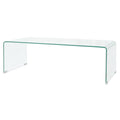 Mesa de centro de vidrio templado transparente 98x45x30 cm