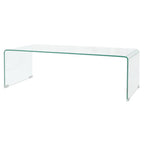 Mesa de centro de vidrio templado transparente 98x45x30 cm