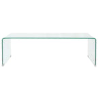 Mesa de centro de vidrio templado transparente 98x45x30 cm