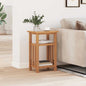 Mesa auxiliar con estante de madera de roble maciza 27x35x55cm