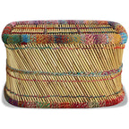 Mesa de centro con detalles chindi bambú multicolor