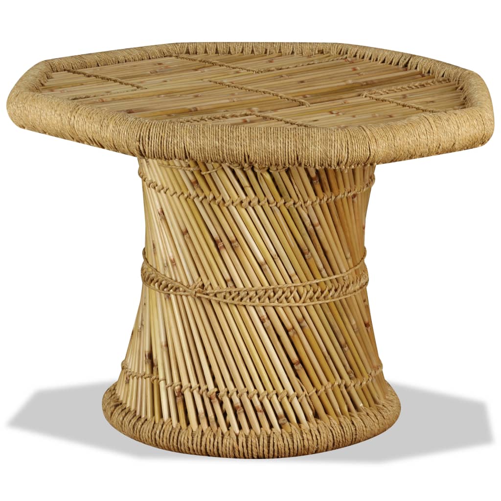 Mesa de centro octogonal de bambú 60x60x45 cm