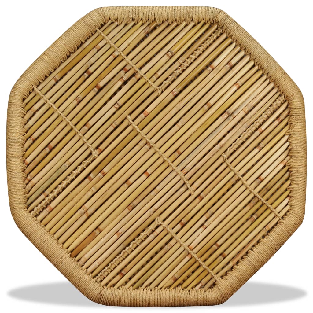 Mesa de centro octogonal de bambú 60x60x45 cm